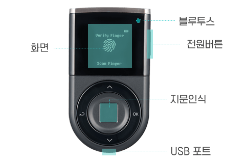 디센트 지문인증형 콜드월렛 사용자 인터페이스