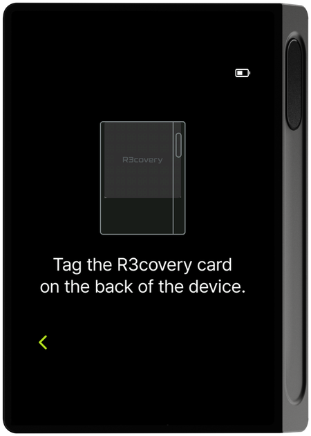 R3covery card tagging screen