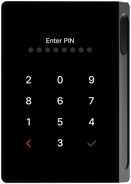 Fingerprint delete PIN entry screen