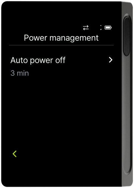Power Management - Auto power off