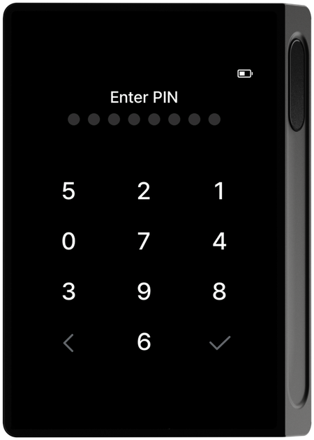 PIN entry after 5 failures screen