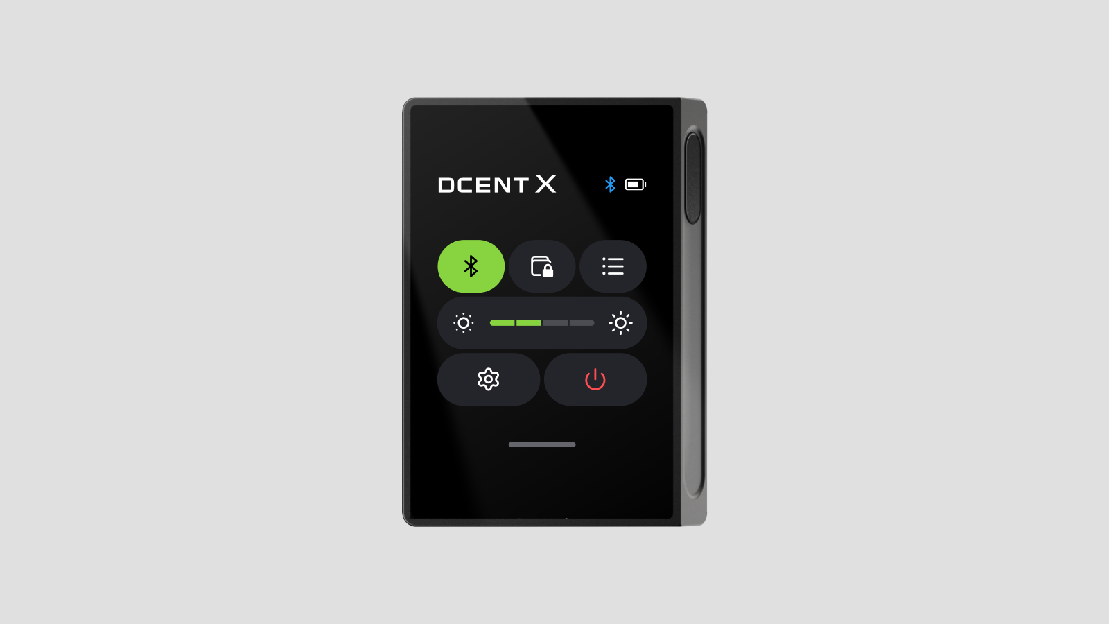 밝기를 조절할 수 있는 DCENT X 컨트롤 센터