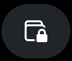 패스프레이즈 지갑 버튼 — 자물쇠가 달린 카드 아이콘