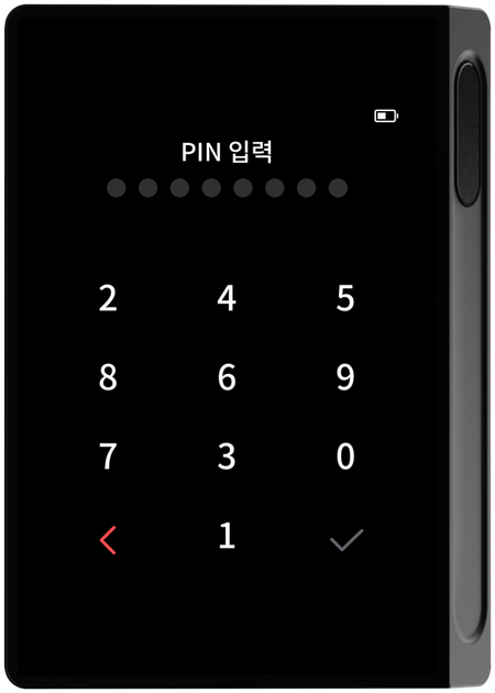 지문 추가 PIN 입력 화면